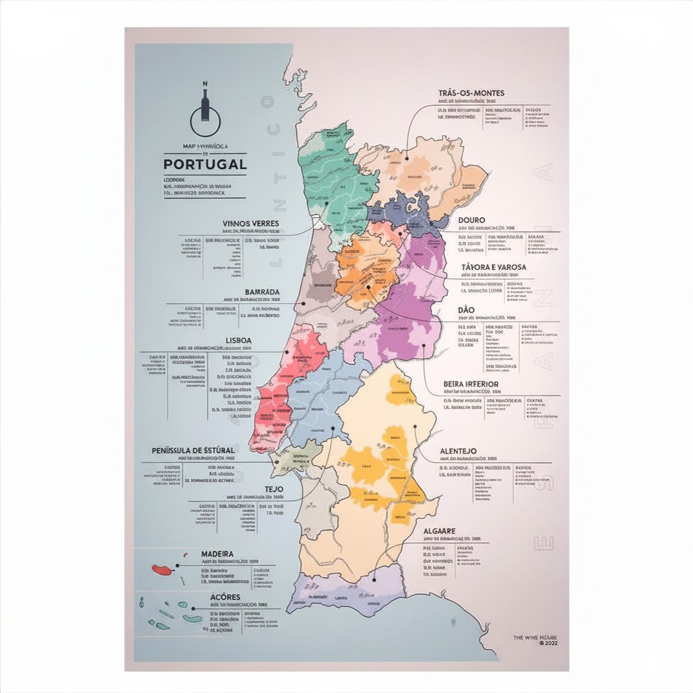 Portugal's 14 Wine Regions map